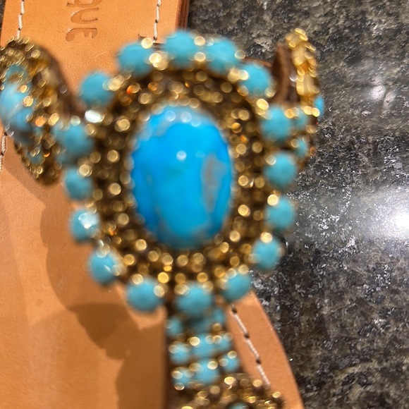 Mystique Turquoise and Gold Sandal - Picture 6 of 6